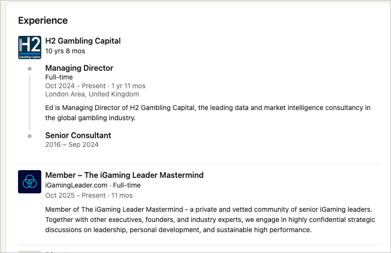 How the membership looks on a LinkedIn profile